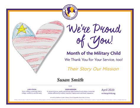 Month Of The Military Child Printables